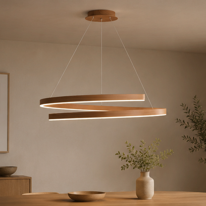 Royaleva Artistic Spiral Chandelier - Round Ceiling Lighting Fixtures for Modern Spaces