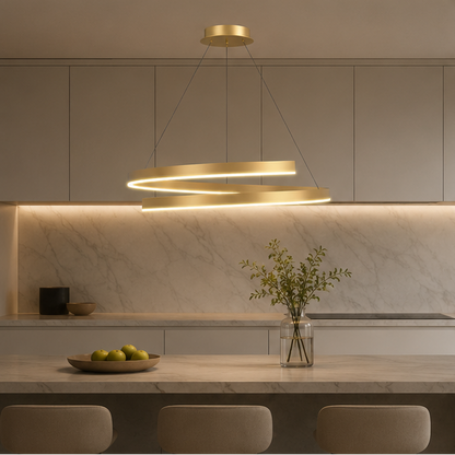 Royaleva Artistic Spiral Chandelier - Round Ceiling Lighting Fixtures for Modern Spaces