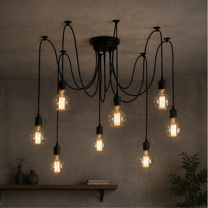 RoyaleGlow Industrial Vintage Pendant Chandelier for Home Decor