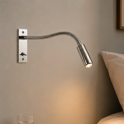 Royallure Adjustable Reading Light for Bedside - Wall Mounted Gooseneck Wall Lamp