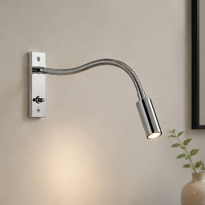 Royallure Adjustable Reading Light for Bedside - Wall Mounted Gooseneck Wall Lamp