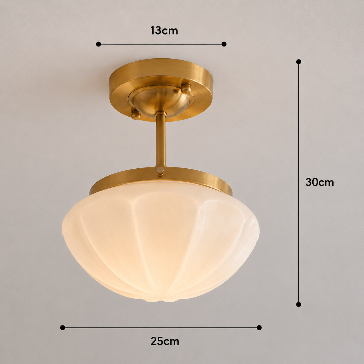 Royallure White Jade Glass Chandelier with Antique Copper Finish for Living Room & Entryway