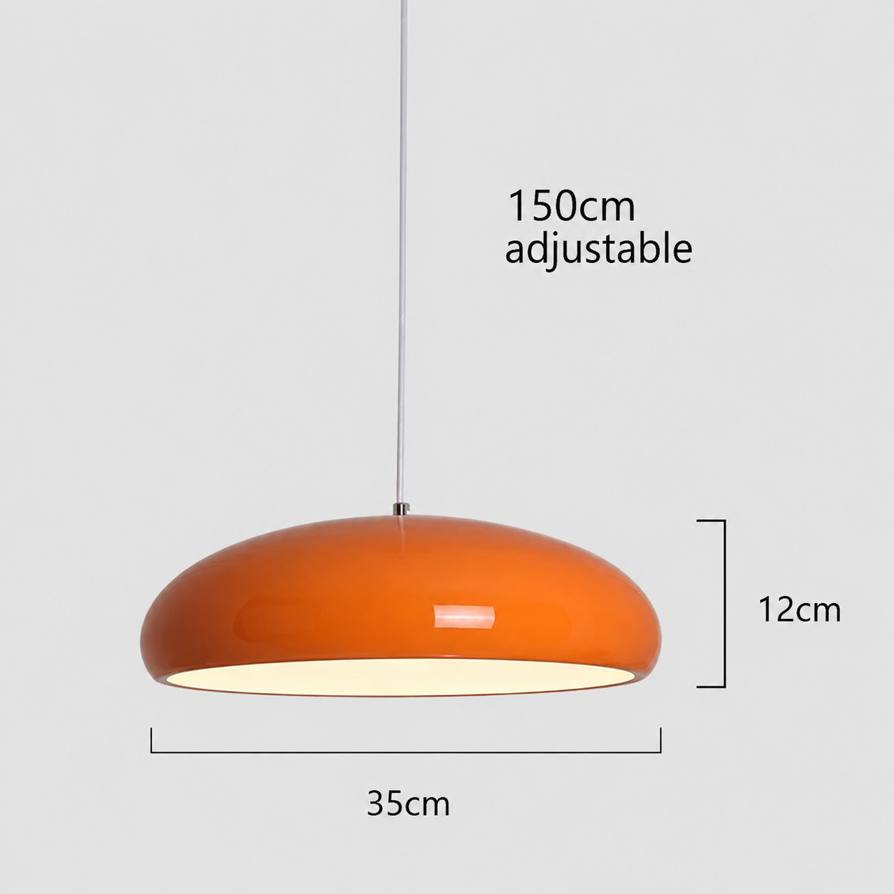 Royelux Round Pendant Light for Dining Room, Kitchen Island, Cafe & Bedroom Lighting