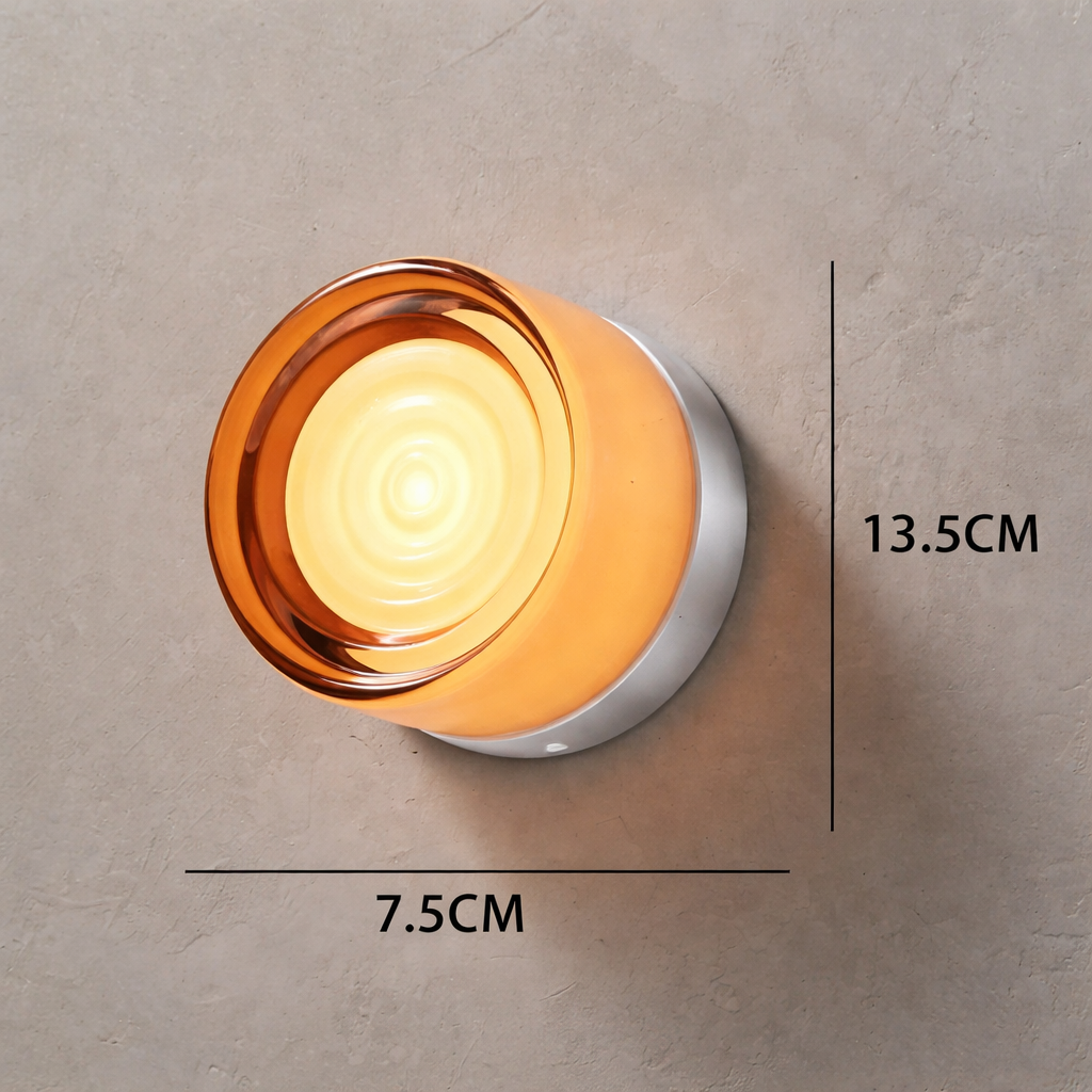 RoyaleGlow Nordic Luxury Circular Wall Lamp - Modern Wall Light for Bedroom and Hallway