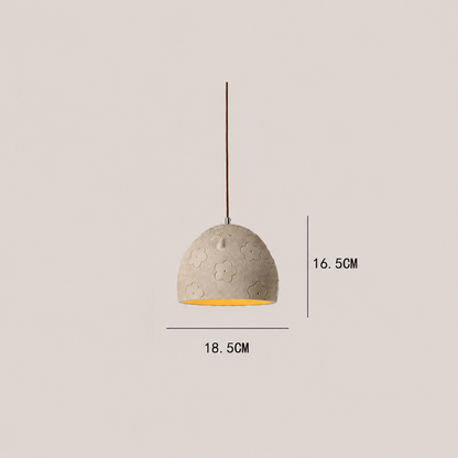 Royelux Japanese Wabi-Sabi Textured Resin Pendant Light – Artisan Hanging Ceiling Lamp