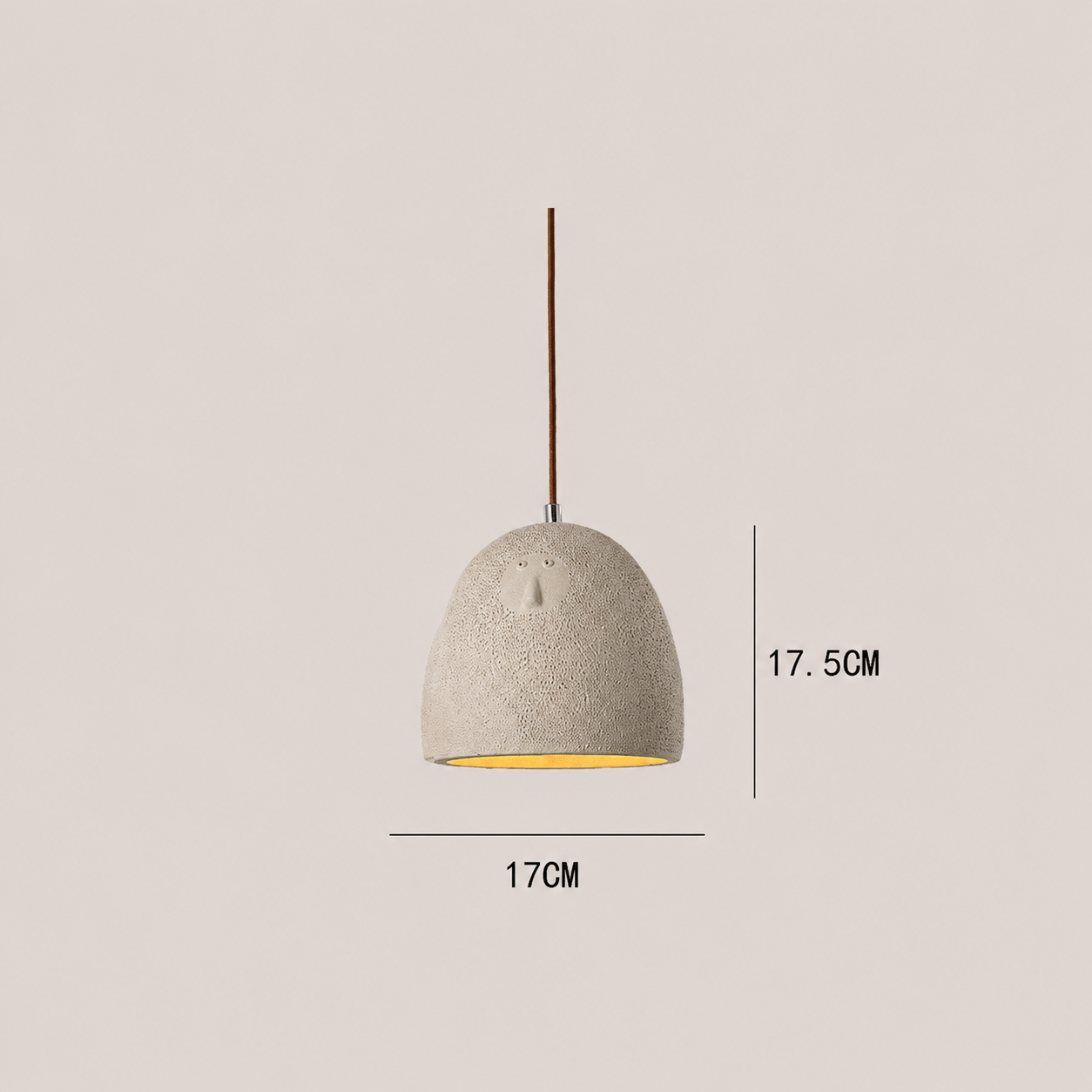 Royelux Japanese Wabi-Sabi Textured Resin Pendant Light – Artisan Hanging Ceiling Lamp