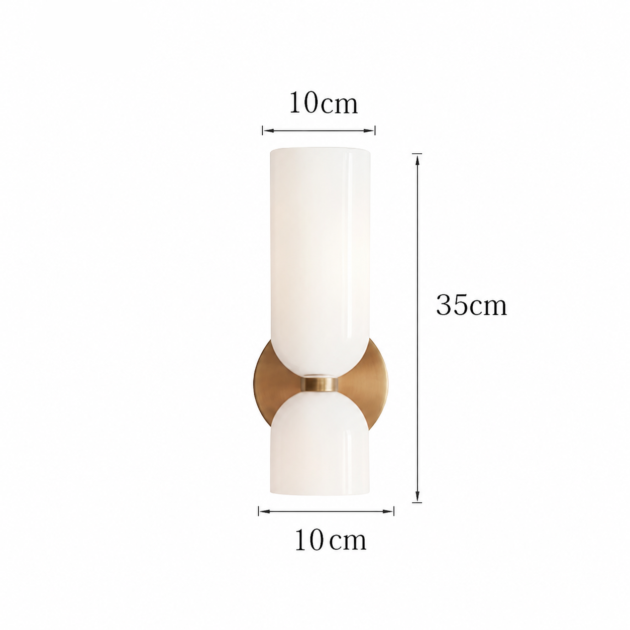 Lumora Modern Smoked Glass Dual LED Wall Sconce
