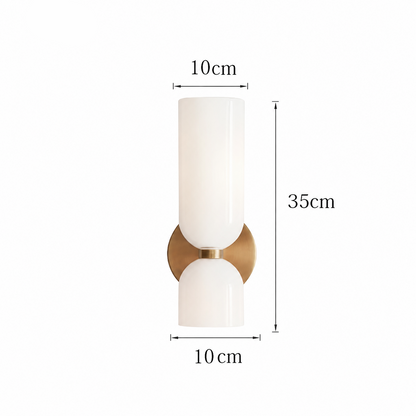 Lumora Modern Smoked Glass Dual LED Wall Sconce