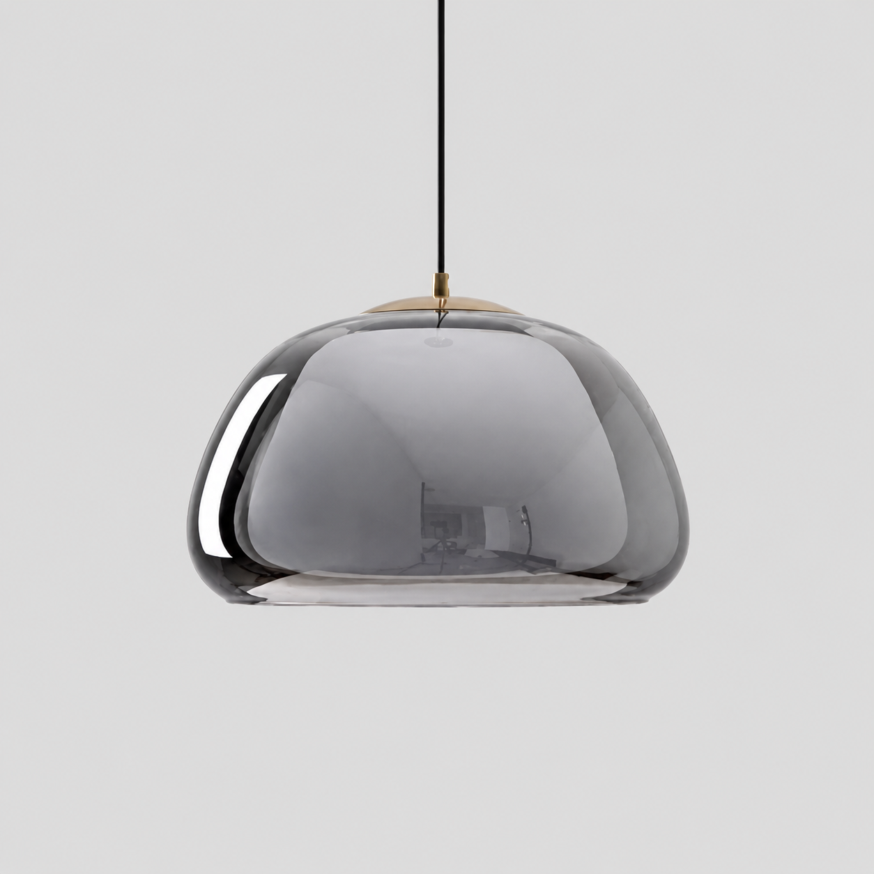 Lumora Amber Glass Designer Pendant Light with Adjustable Cable