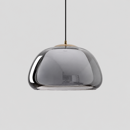Lumora Amber Glass Designer Pendant Light with Adjustable Cable