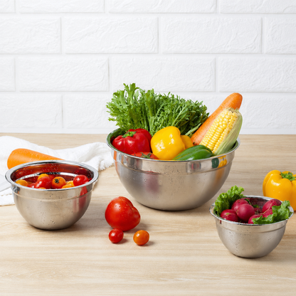 Rayvia Professional Stainless Steel Mixing Bowl Set with Airtight Lids & Graters