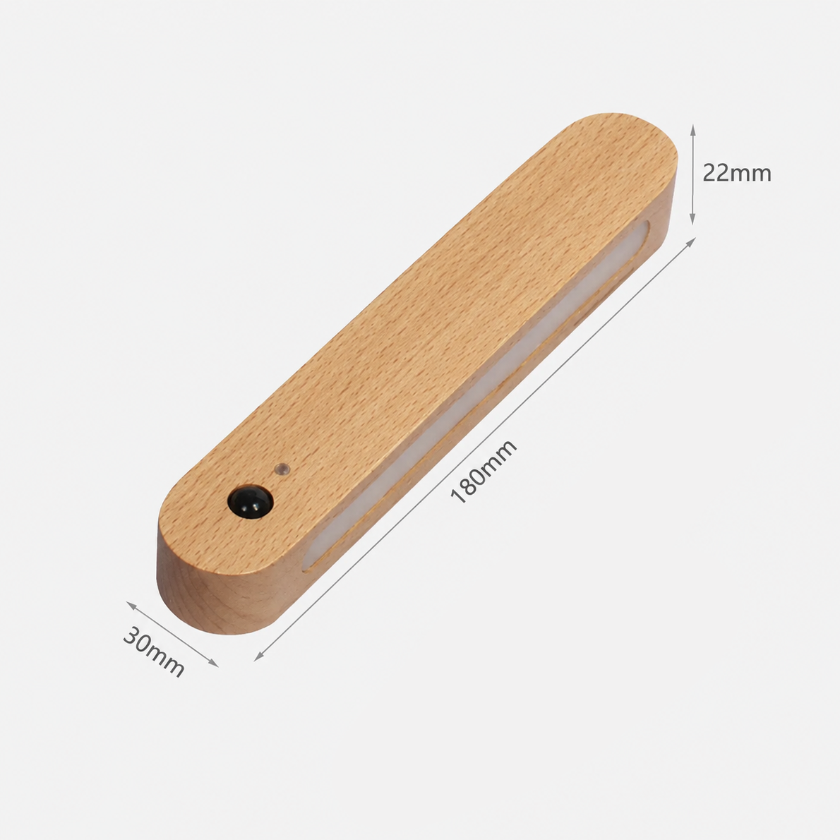 Royaleva Natural Wood Magnetic Key Holder Motion Sensor LED Wall Light