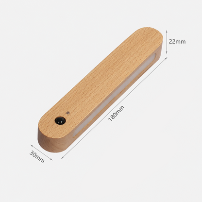 Royaleva Natural Wood Magnetic Key Holder Motion Sensor LED Wall Light