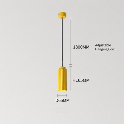 Royelux Fluted Matte White Pendant Light for Kitchen Island