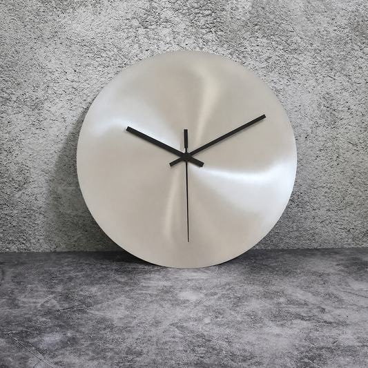 Royaleva Minimalist Olive Stainless Steel Wall Clock, Silent Quartz Movement