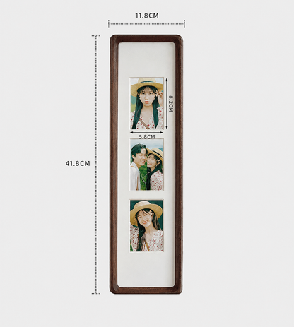 Lumora Modern Natural Wood Triple Photo Frame for Desk Display