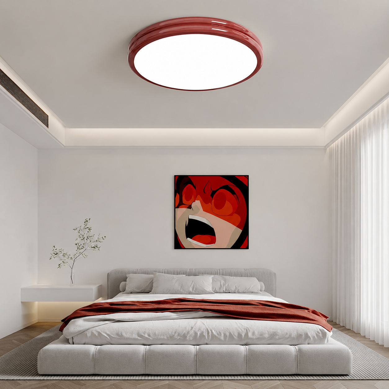 Royaleva Modern Round Double-Layered LED Flush Mount Ceiling Light
