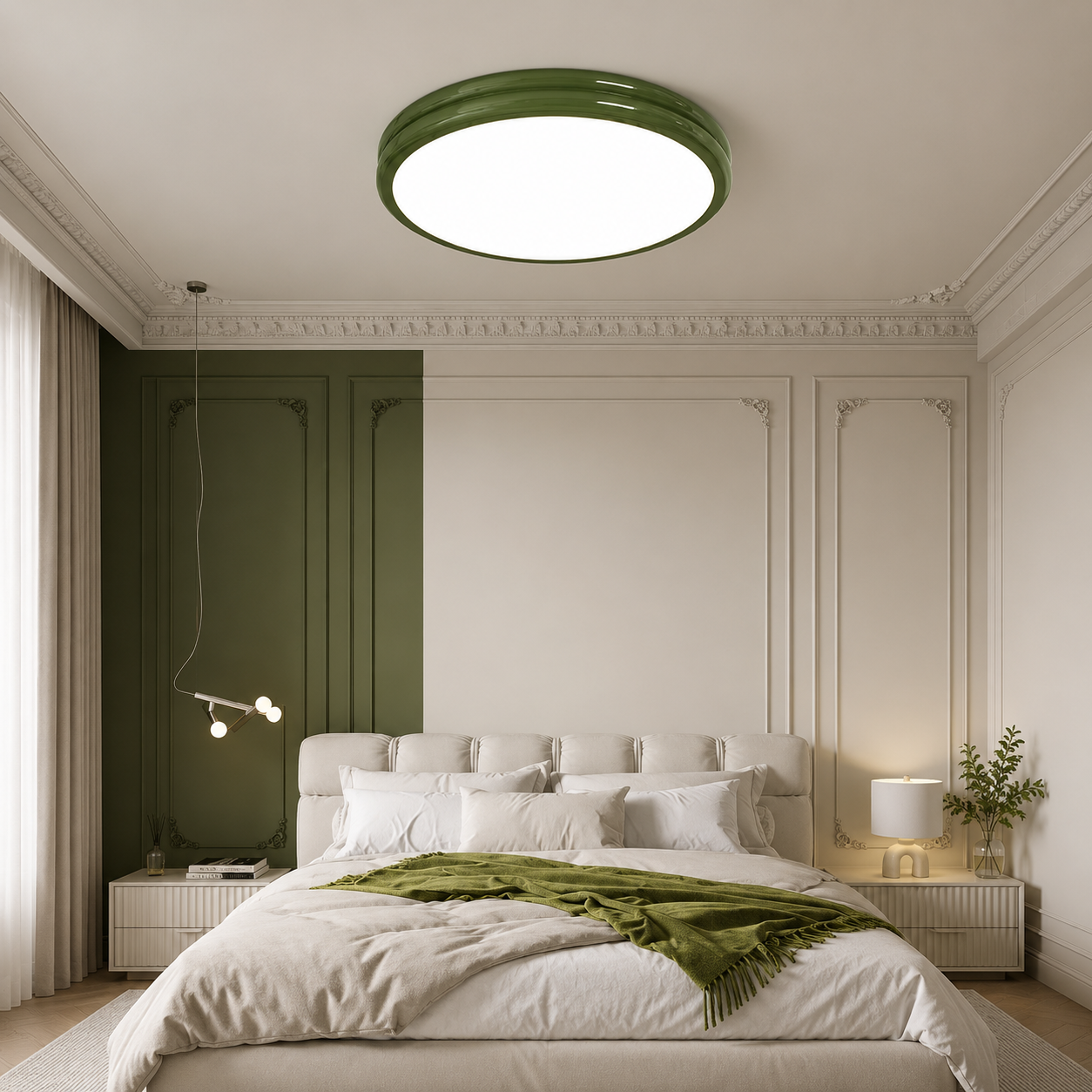 Royaleva Modern Round Double-Layered LED Flush Mount Ceiling Light