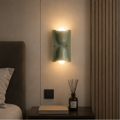 Royaleva Sculptural Resin Wall Sconce Up Down light with Ambient Glow