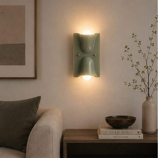 Royaleva Sculptural Resin Wall Sconce Up Down light with Ambient Glow