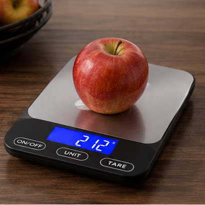 LuxRoyale Ultra-Slim Stainless Steel Digital Kitchen Scale for Precision Baking