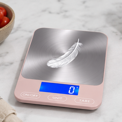 LuxRoyale Ultra-Slim Stainless Steel Digital Kitchen Scale for Precision Baking
