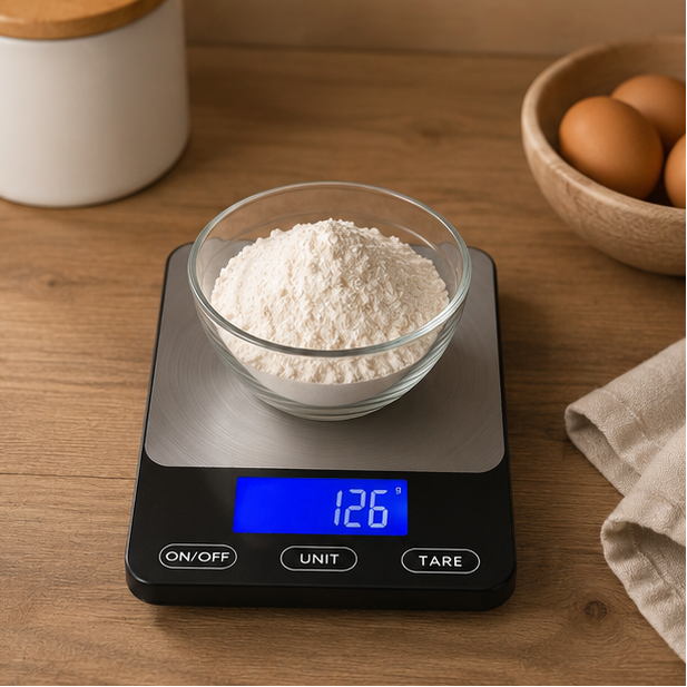 LuxRoyale Ultra-Slim Stainless Steel Digital Kitchen Scale for Precision Baking