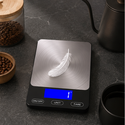 LuxRoyale Ultra-Slim Stainless Steel Digital Kitchen Scale for Precision Baking