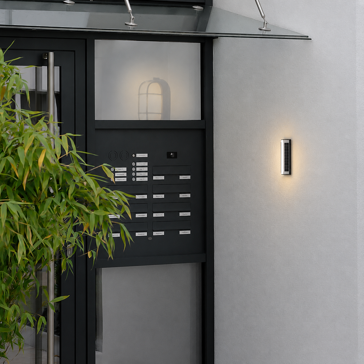 Royelux Modern Outdoor Solar LED Wall Sconce Light for Exterior Garden & Patio Lighting
