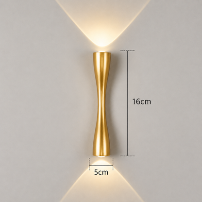 Royelux IP65 Waterproof Modern LED Wall Sconce Light, Minimalist Contemporary Design