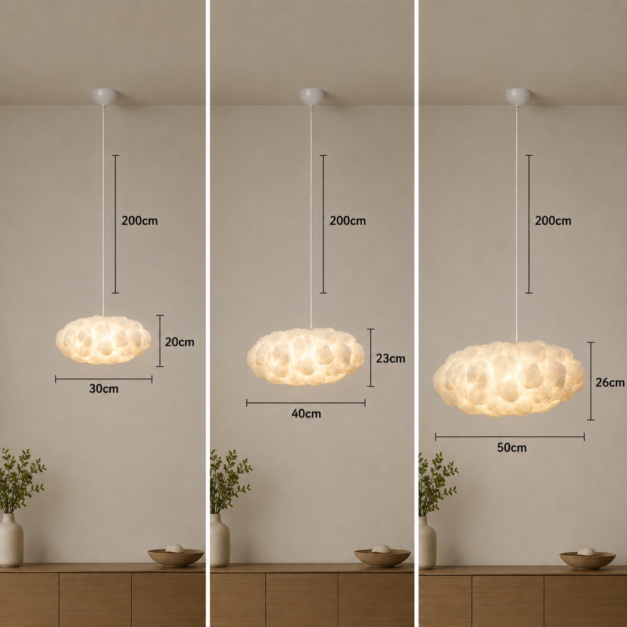 Rayvia Modern LED Cloud Pendant Light, Contemporary Ceiling Lamp for Dreamy Bedroom