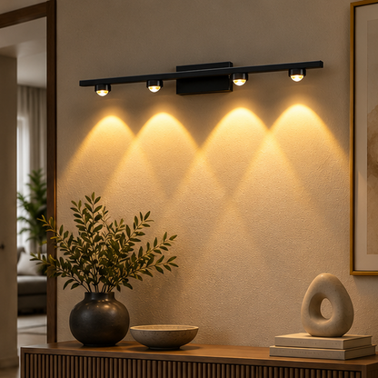 RoyaleGlow Modern Brass Linear Wall Lamp Minimalist LED Fixture
