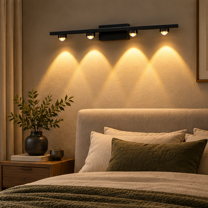 RoyaleGlow Modern Brass Linear Wall Lamp Minimalist LED Fixture