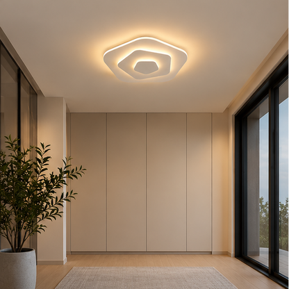 RoyaleGlow Modern Nordic LED Flush Mount White Ceiling Light Fixture