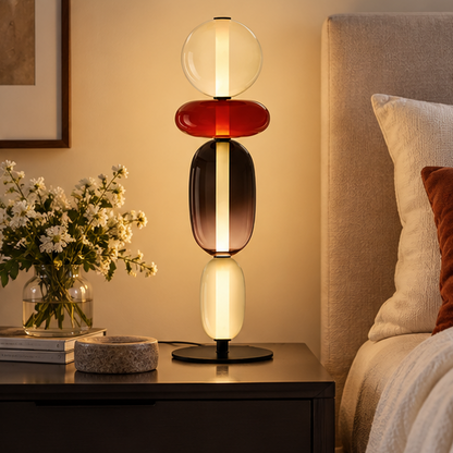 LuxRoyale Modern Glass Table Lamp Decorative Bedside Light