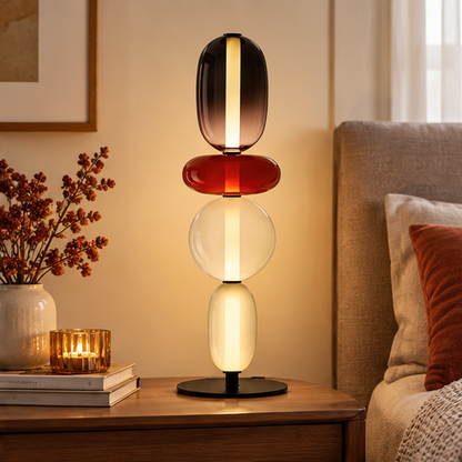 LuxRoyale Modern Glass Table Lamp Decorative Bedside Light