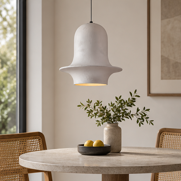 RoyaleGlow Modern Bell Pendant Light - Wabi-Sabi  Hanging Lamp for Dining Restaurant & Cafe