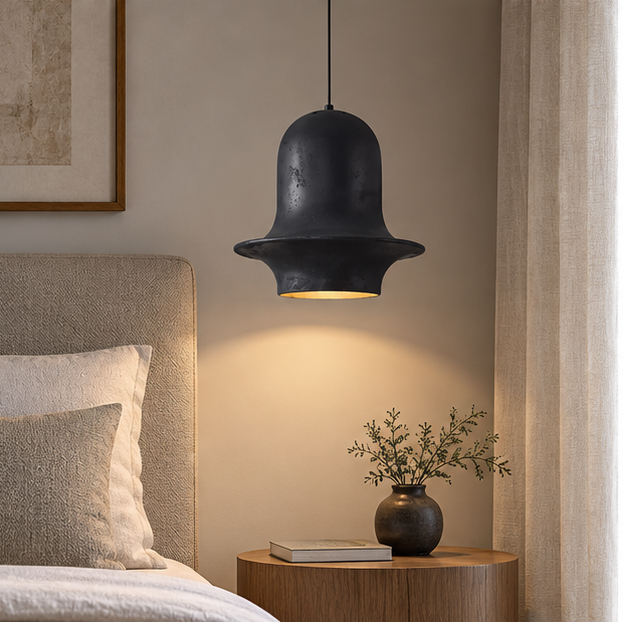 RoyaleGlow Modern Bell Pendant Light - Wabi-Sabi  Hanging Lamp for Dining Restaurant & Cafe
