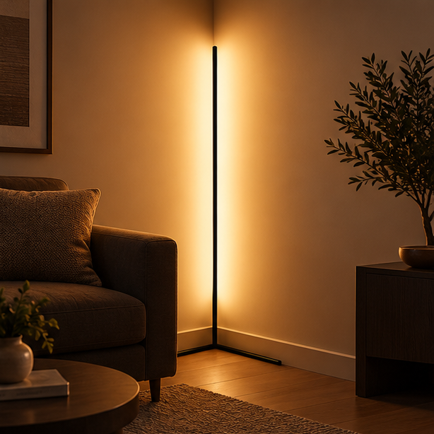Royallure Modern Floor Lamp with Remote Control for Living Room - LED Ambient Lighting - Royale Basic