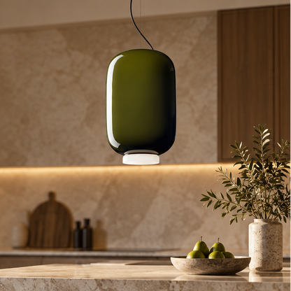 RoyaleGlow Nordic Dome Glass Pendant Light - Modern Ceiling Lamp - Royale Basic