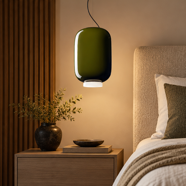 RoyaleGlow Nordic Dome Glass Pendant Light - Modern Ceiling Lamp - Royale Basic