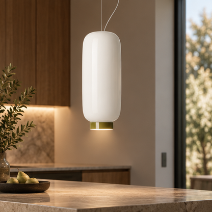 RoyaleGlow Nordic Dome Glass Pendant Light - Modern Ceiling Lamp - Royale Basic