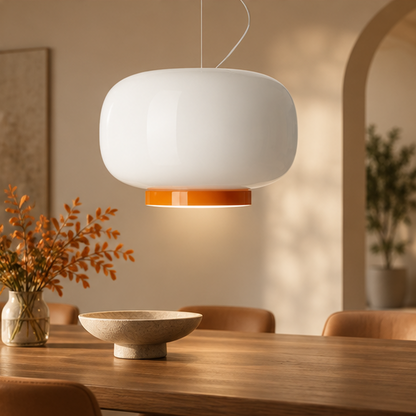 RoyaleGlow Nordic Dome Glass Pendant Light - Modern Ceiling Lamp - Royale Basic