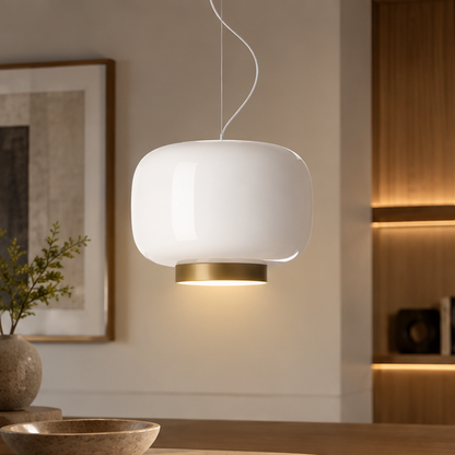 RoyaleGlow Nordic Dome Glass Pendant Light - Modern Ceiling Lamp - Royale Basic