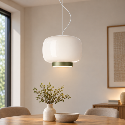 RoyaleGlow Nordic Dome Glass Pendant Light - Modern Ceiling Lamp - Royale Basic