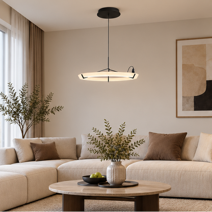 RoyaleGlow Modern LED Ring Pendant Light - Artistic Halo Chandelier