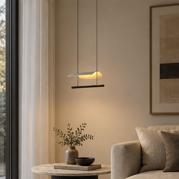 Royelux Modern Linear LED Pendant Light - Minimalist Hanging Fixture