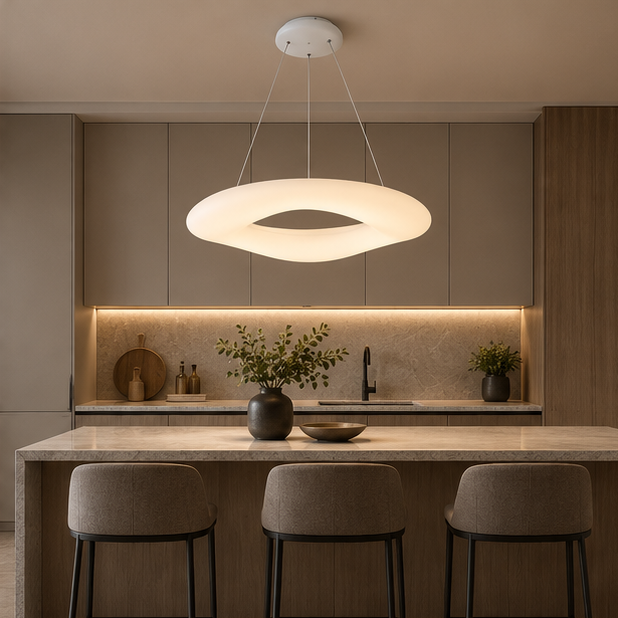 Royelux Modern LED Ceiling & Pendant Light - Remote Controlled  Flush Mount & Hanging Fixture
