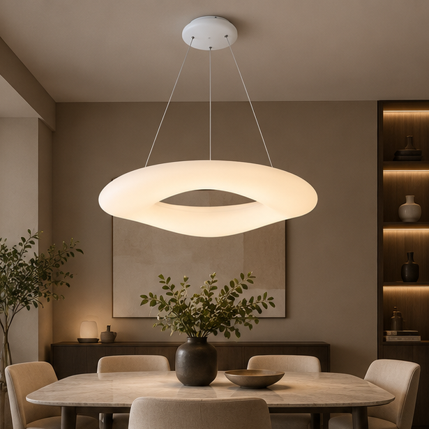 Royelux Modern LED Ceiling & Pendant Light - Remote Controlled  Flush Mount & Hanging Fixture