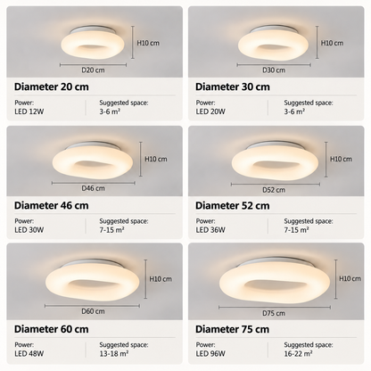 Royelux Modern LED Ceiling & Pendant Light - Remote Controlled  Flush Mount & Hanging Fixture